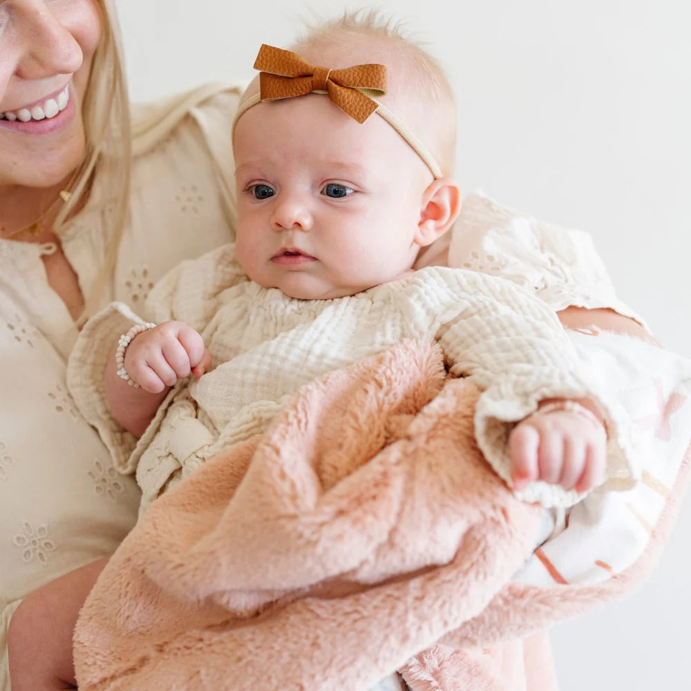 Minky lush mini blankie bows hey little diddle