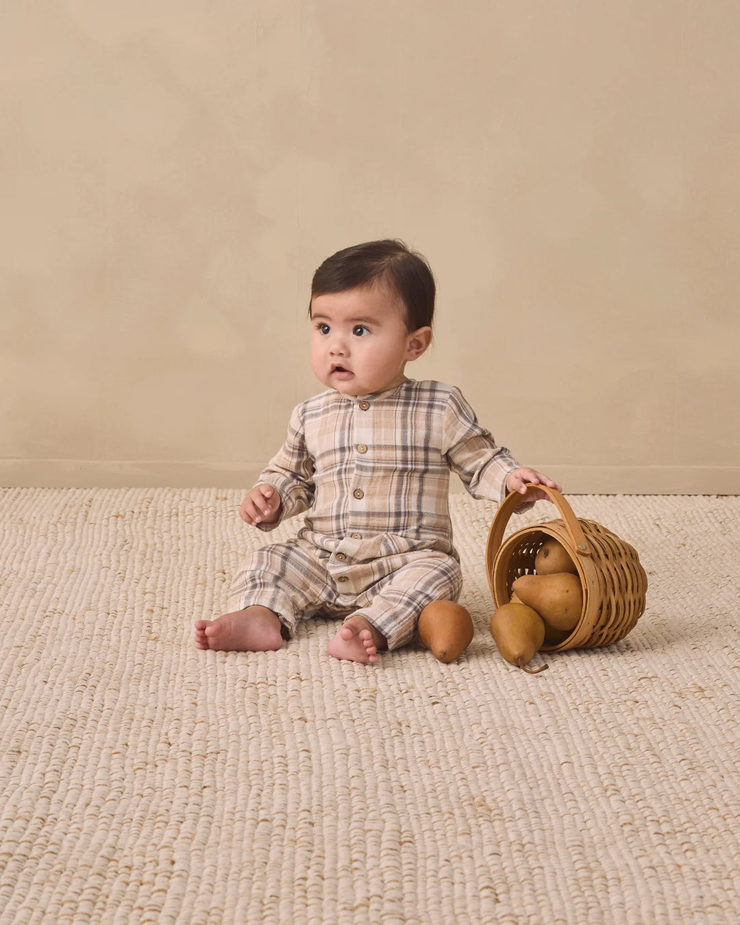 ORGANIC Pocketed Woven Jumpsuit Fall Plaid