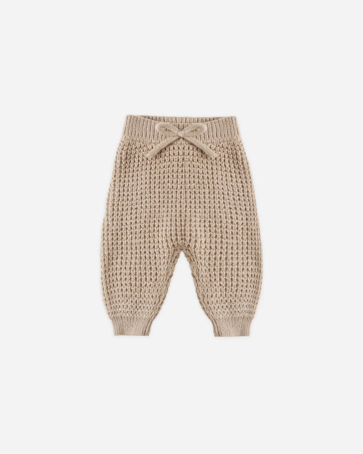 CHUNKY KNIT PANT HEATHERED LATTE