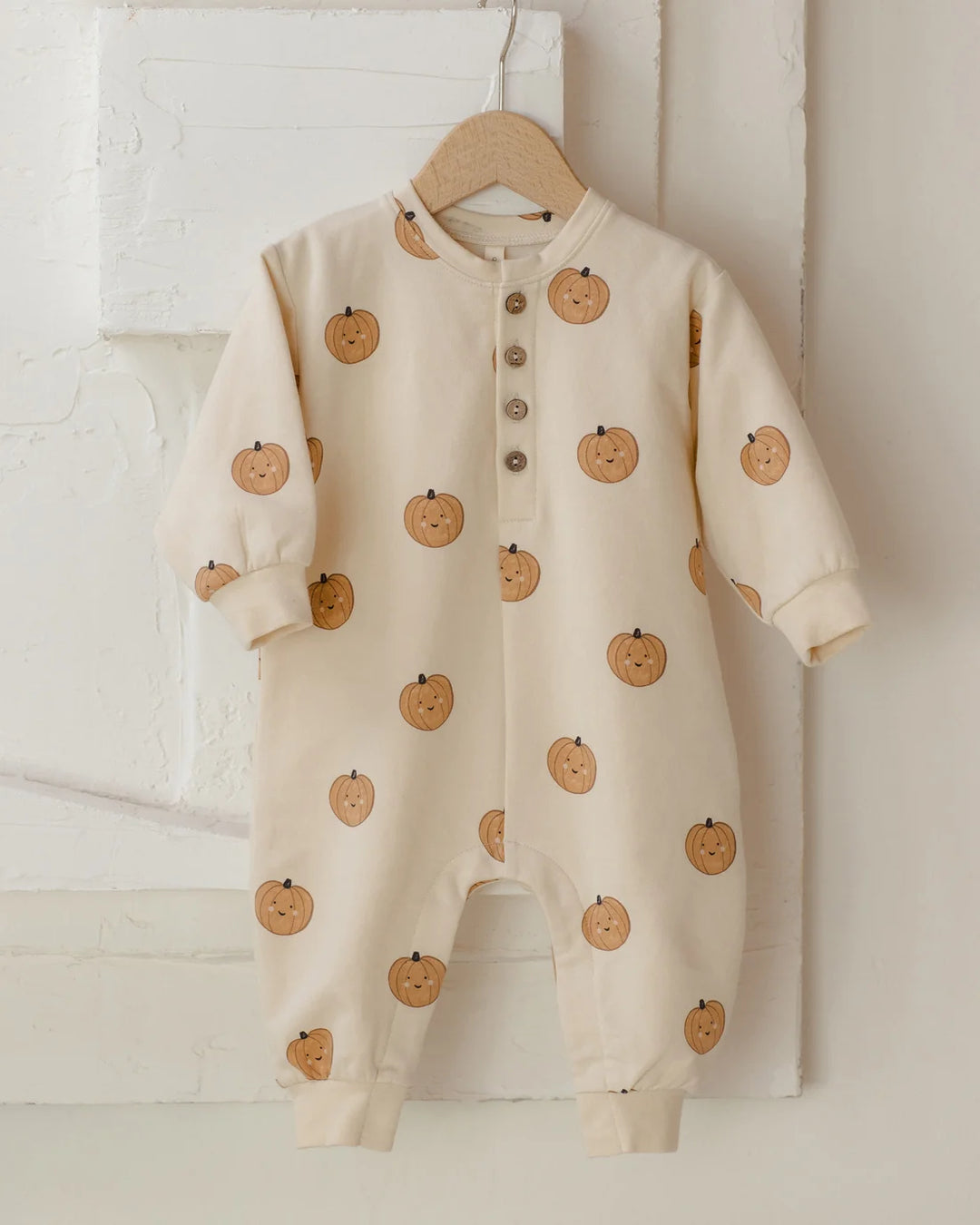 ORGANIC Relaxed Fleece Jumpsuit Pumpkins