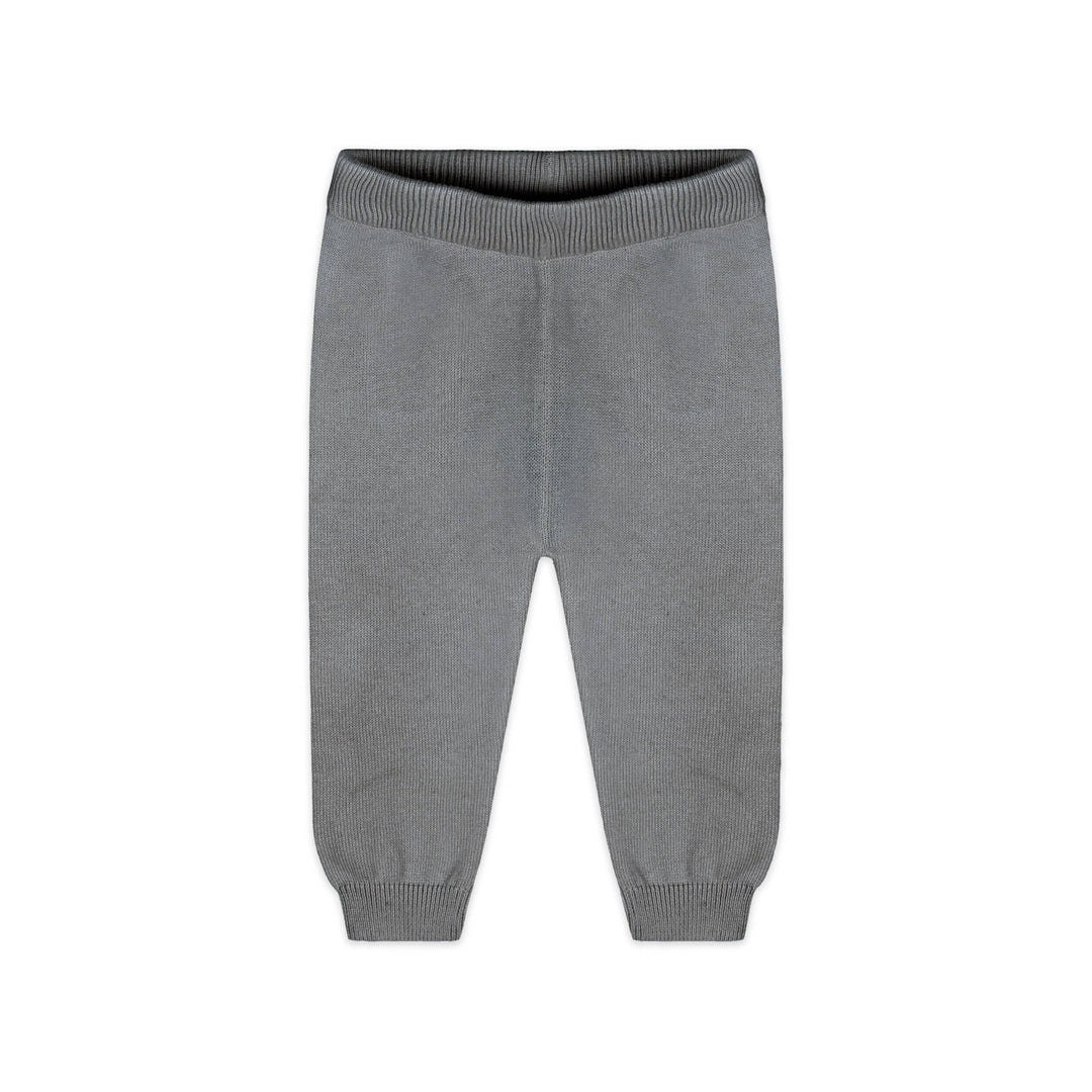 Rugby Stripe Organic Cotton Polo Pullover and Pants Set Charcoal