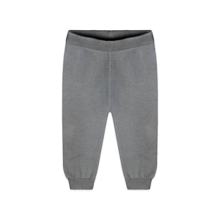 Rugby Stripe Organic Cotton Polo Pullover and Pants Set Charcoal