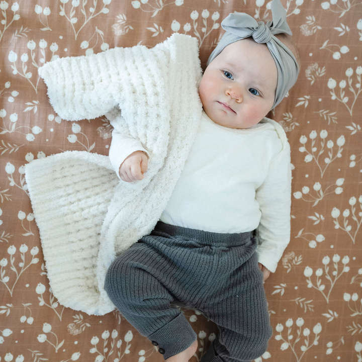 WAFFLE BAMBONI Mini Blanket • Swan