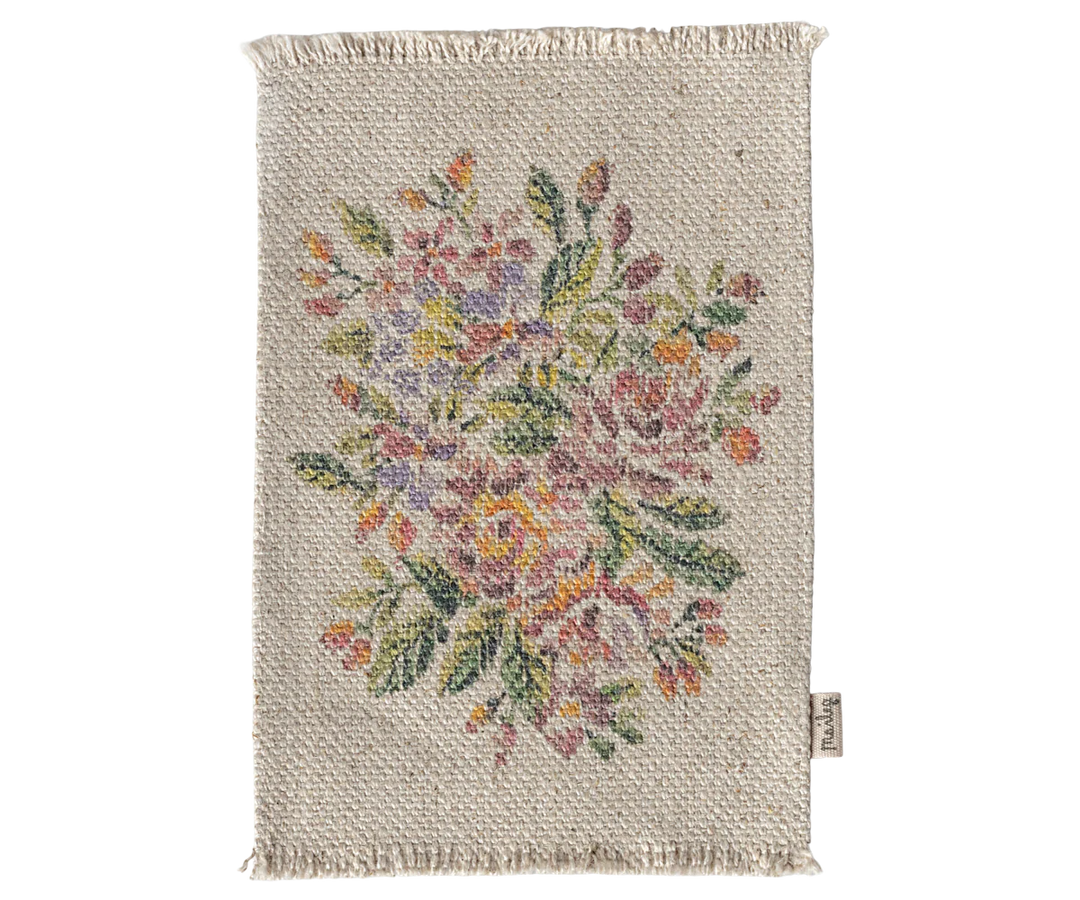 MAILEG Rug, Miniature, Medium - Flowers