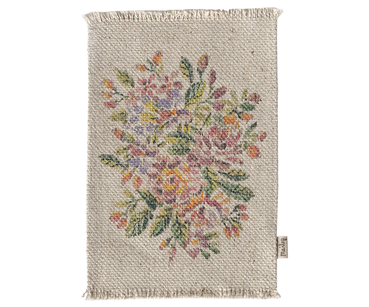 MAILEG Rug, Miniature, Medium - Flowers
