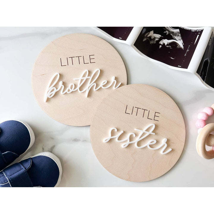 Big Brother Big Sister 6" Announcement Sign