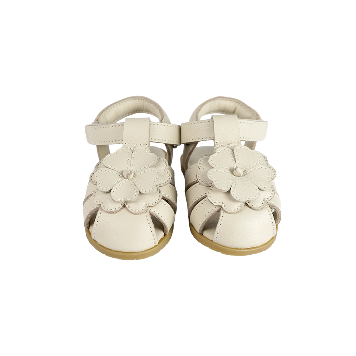 Thami Fields Cream Leather Sandals • Buttercup