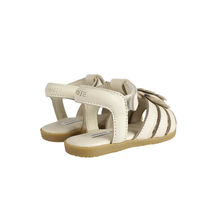 Thami Fields Cream Leather Sandals • Buttercup