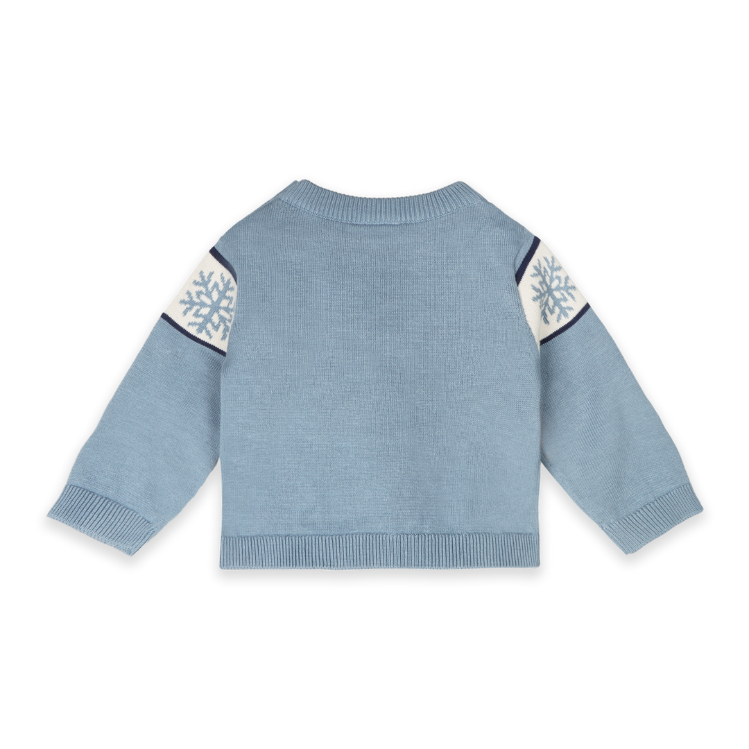 Après Ski Organic Cotton Baby Knit Pullover Mineral Blue