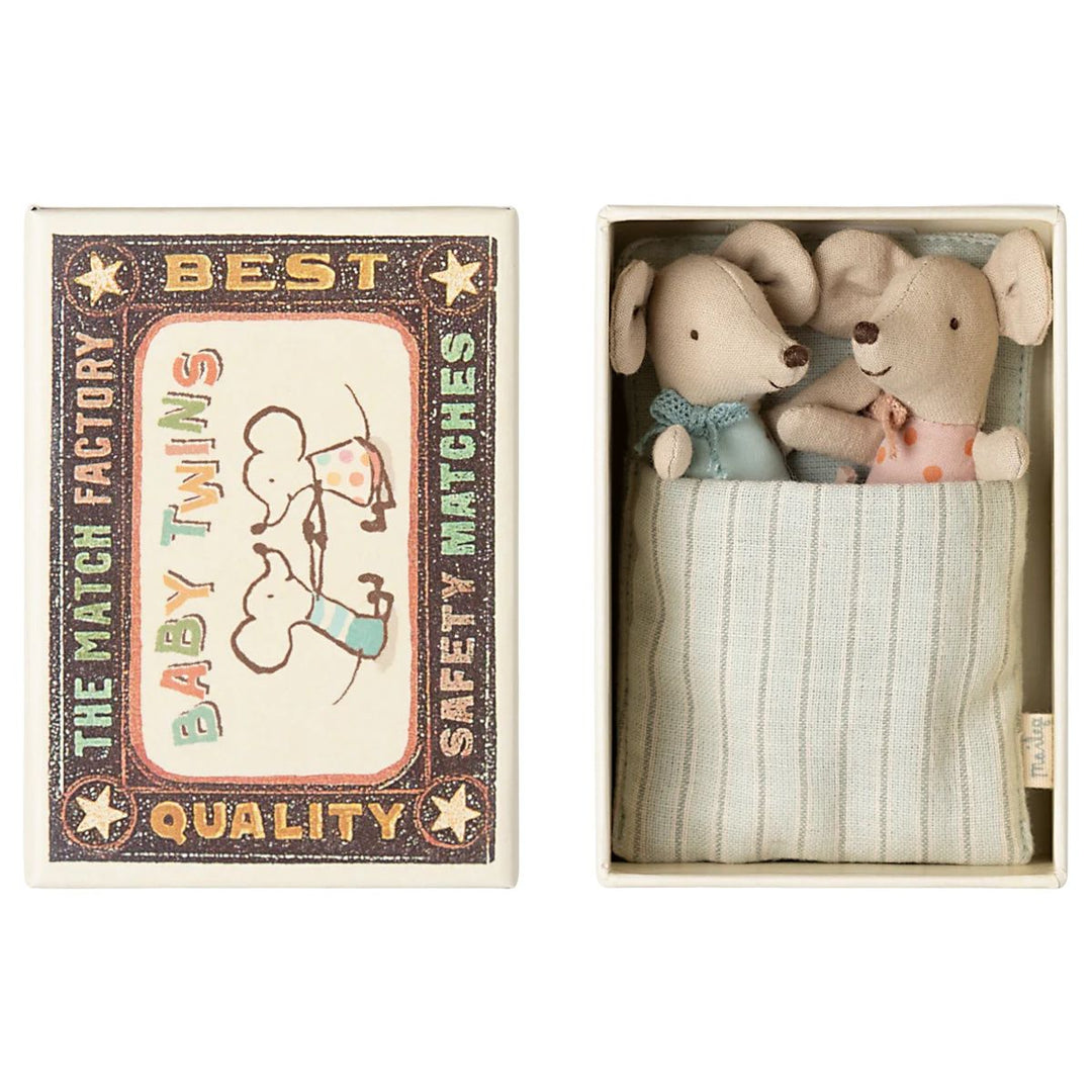 MAILEG Baby Mice Twins in Matchbox
