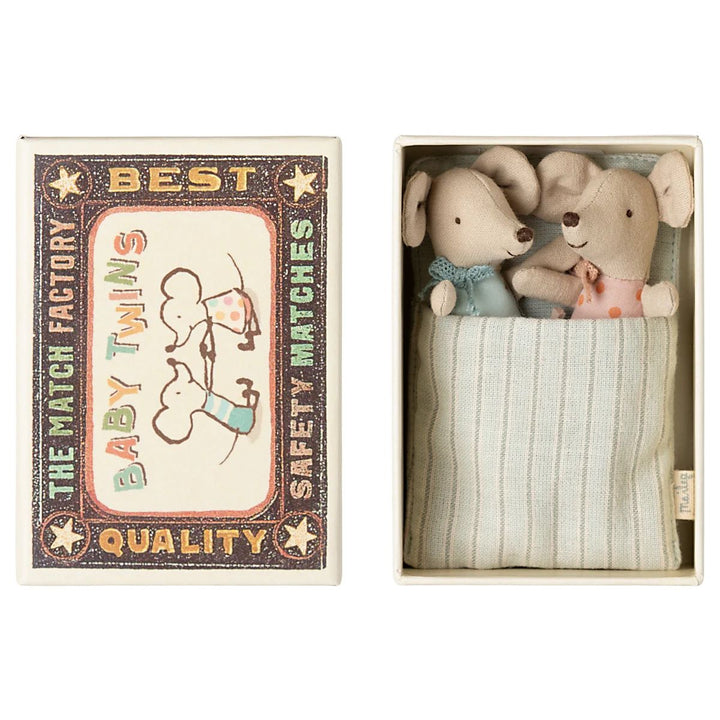 MAILEG Baby Mice Twins in Matchbox