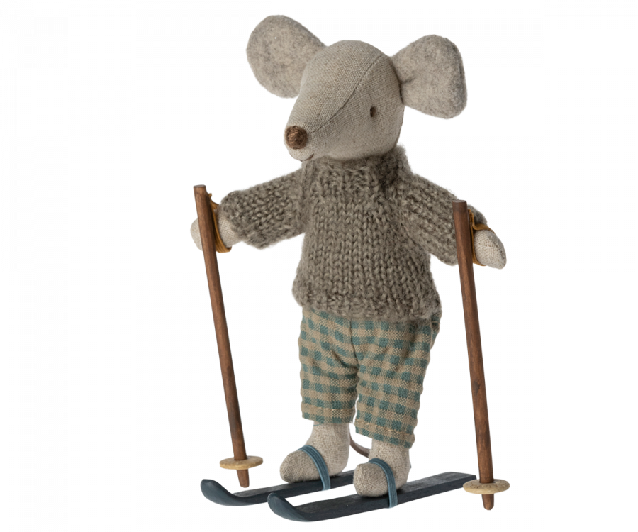 MAILEG winter mouse w/ski set | big brother