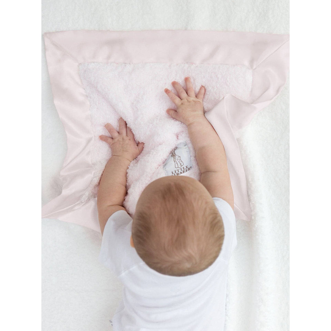 LITTLE GIRAFFE Pink Chenille Mini Blanky