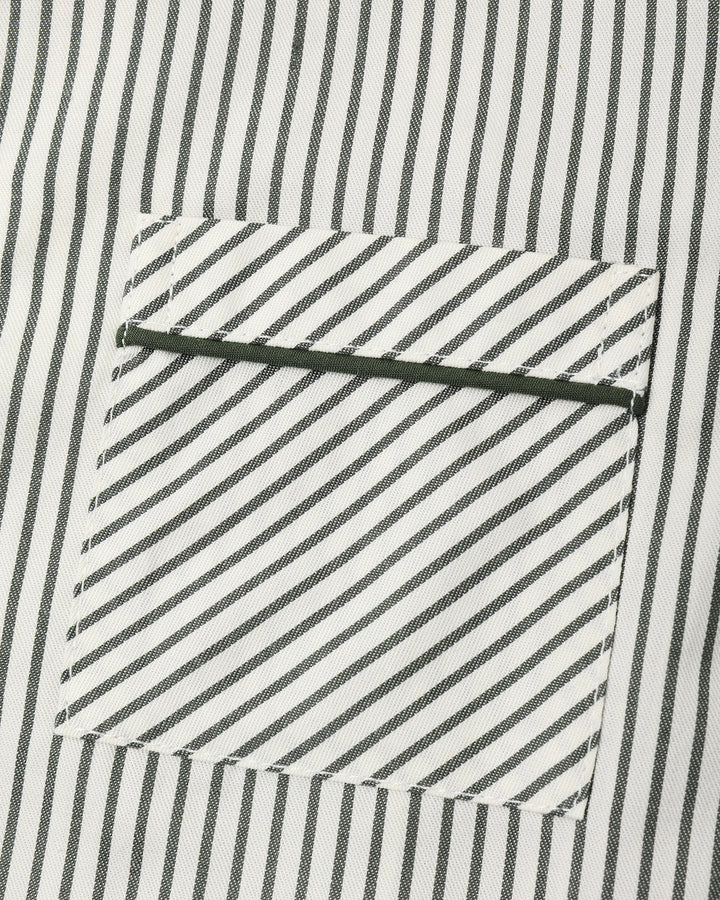 Long Sleeve Pajamas Evergreen Stripe