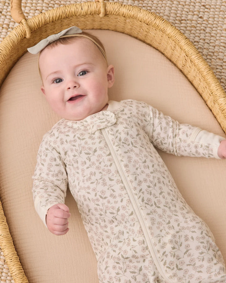 ORGANIC Zip Long Sleeve Sleeper Footie Floret