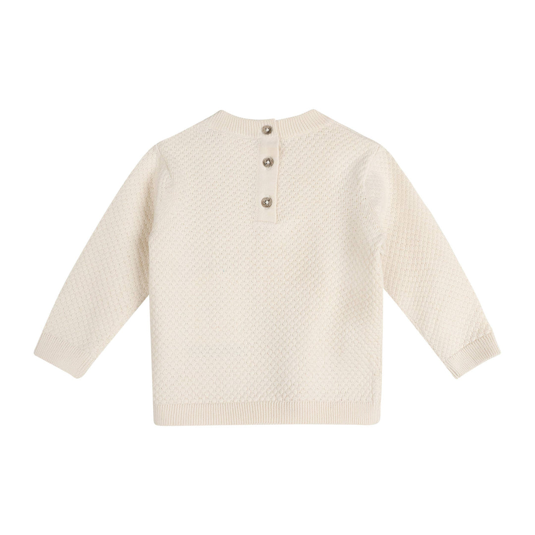 Ella Bow Knit Baby Pullover (Organic Cotton)