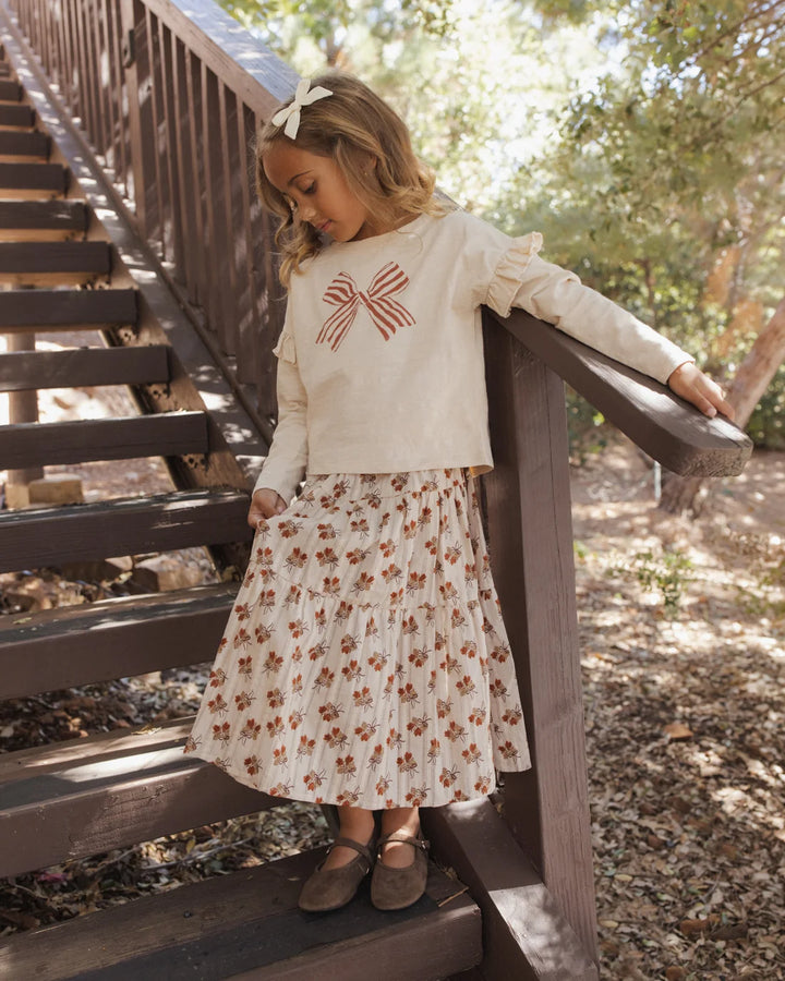 Ruffle Long Sleeve Tee Bow