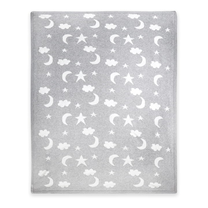 Moon &amp; Stars Dream Organic Baby Jacquard Knit Blanket