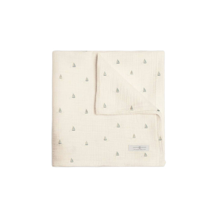 ORGANIC Muslin Swaddle Blanket • Marina / Sea + Dune