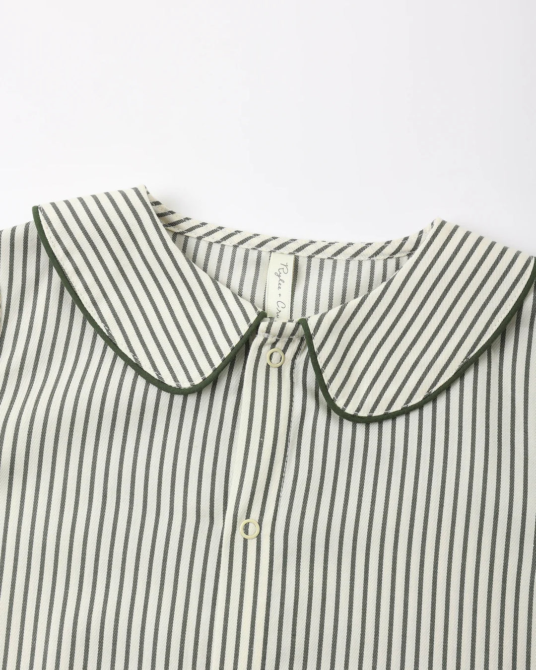 Baby Pajama Romper Evergreen Stripe