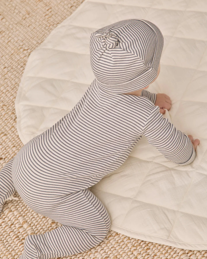 ORGANIC Waffle Sleep Set Midnight Microstripe