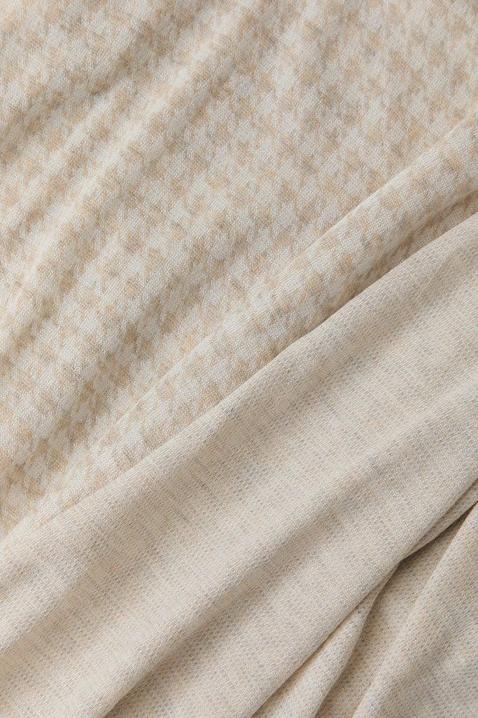 SOLLY BABY Cream Houndstooth Wrap