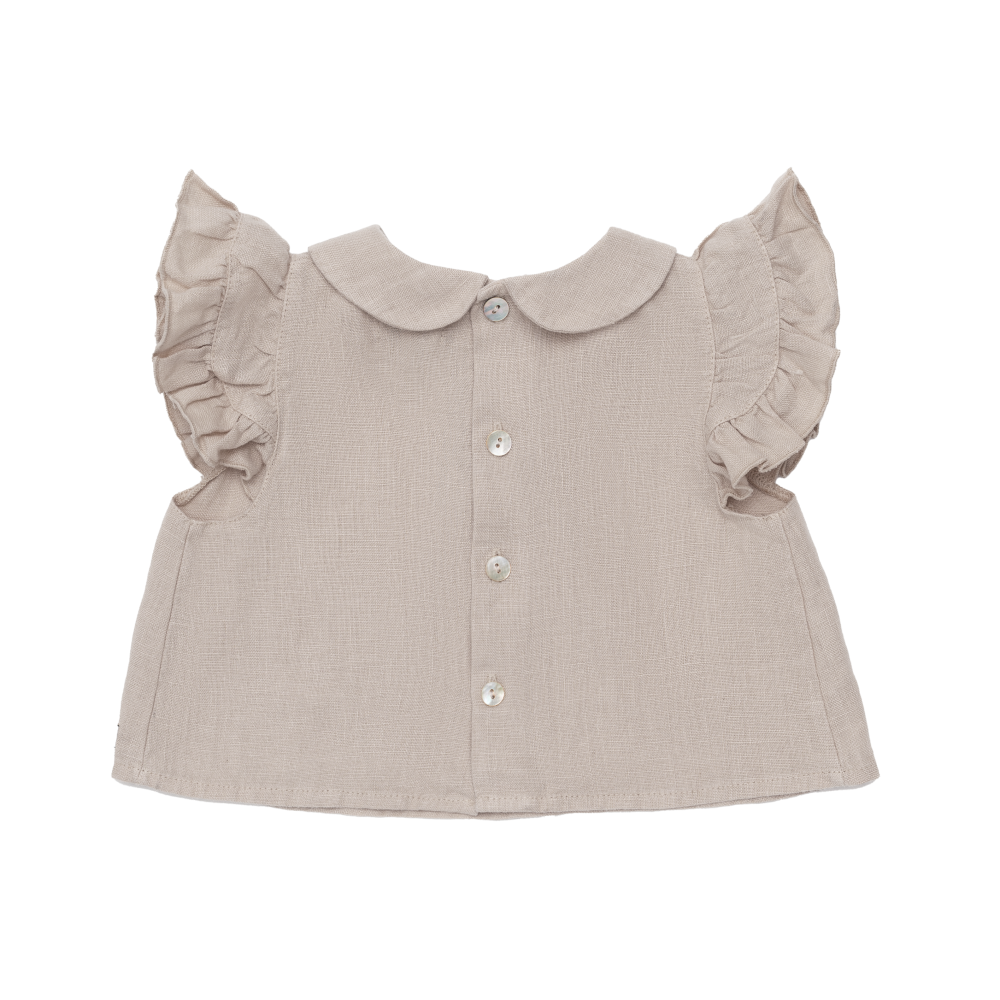Mimi Linen Blouse • Soft Taupe
