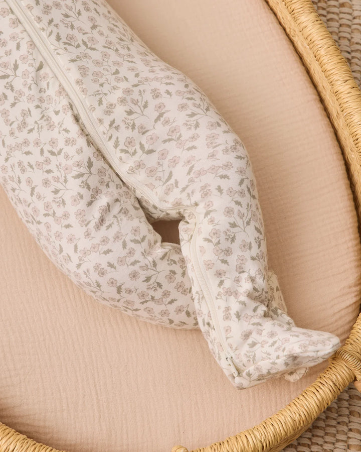 ORGANIC Zip Long Sleeve Sleeper Footie Floret