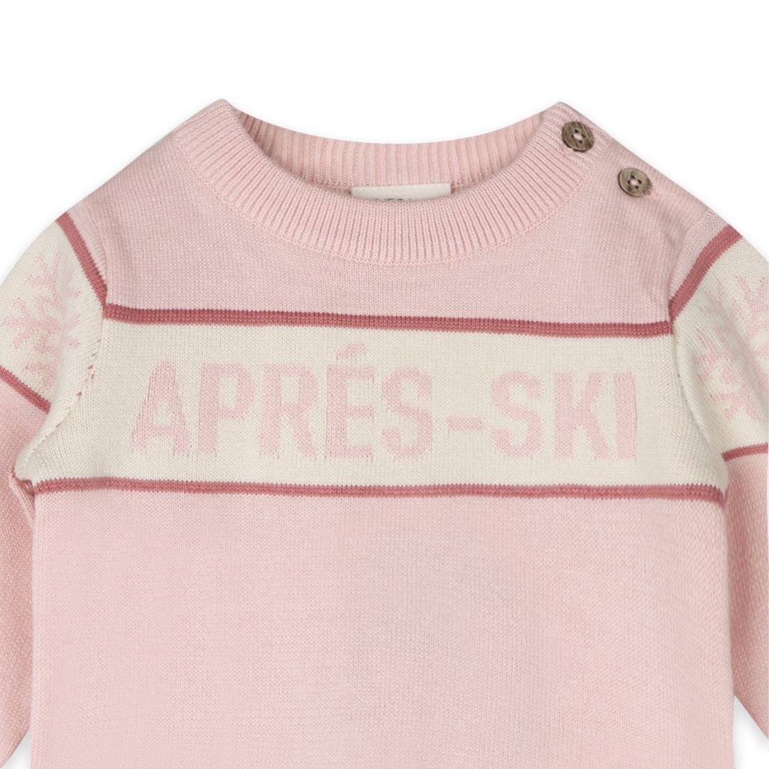 Après Ski Organic Cotton Baby Knit Pullover Sweet Pink