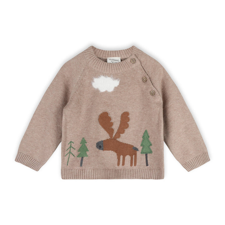 Moose Woods Knit Baby Pullover (Organic Cotton)