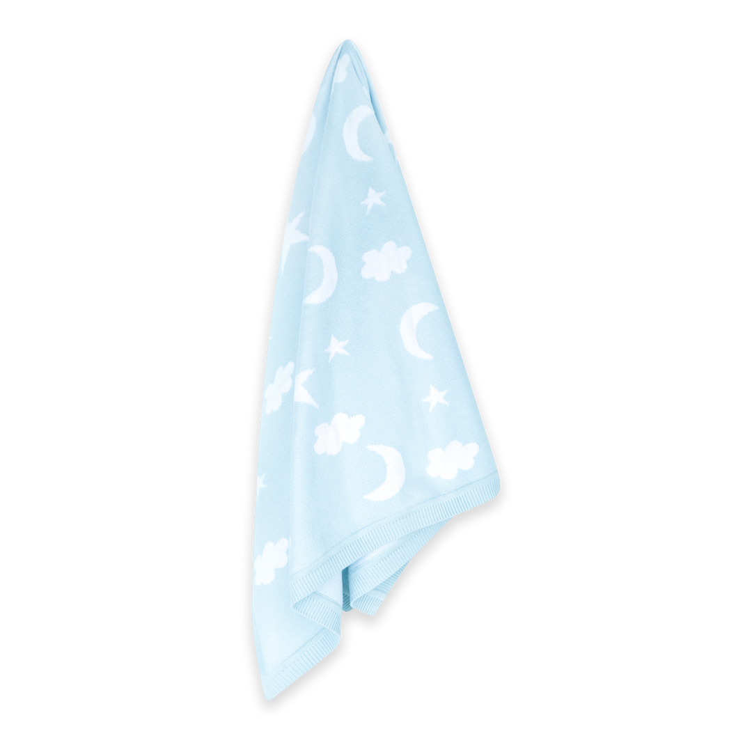 Moon &amp; Stars Dream Organic Baby Jacquard Knit Blanket