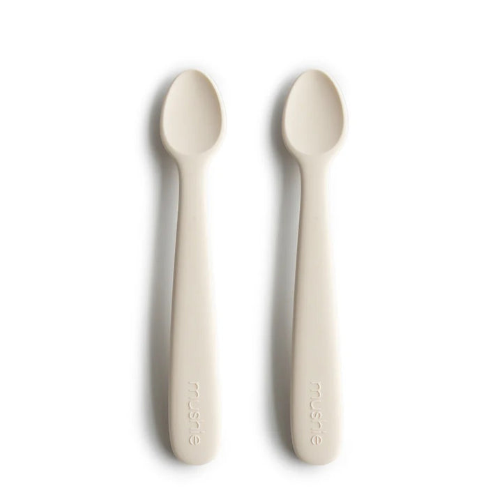 SILICONE FEEDING SPOONS ivory