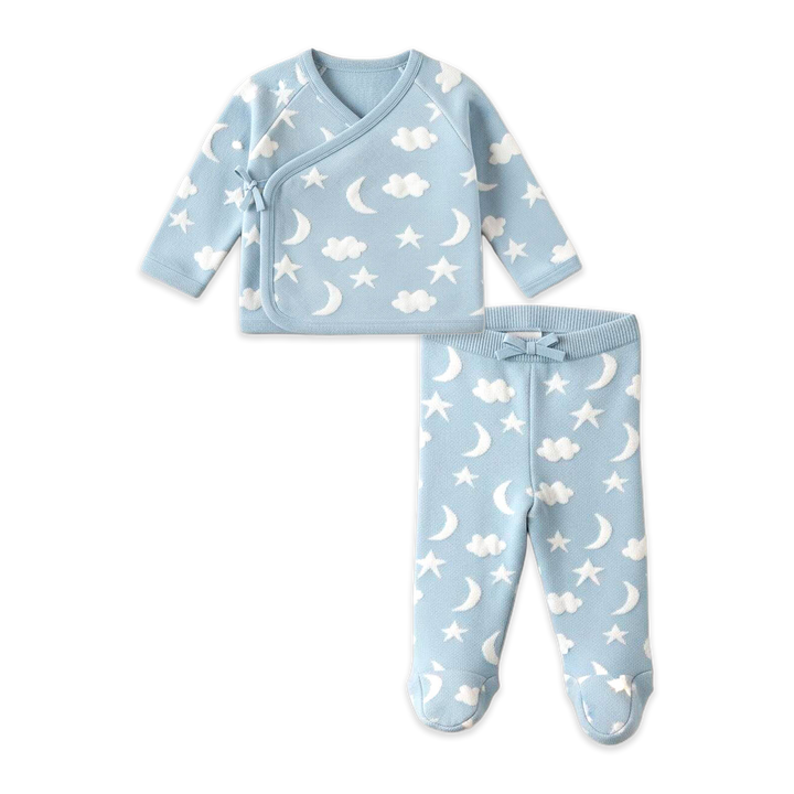 Moon &amp; Stars Dream Knit Kimono Top &amp; Pant Set (Organic)