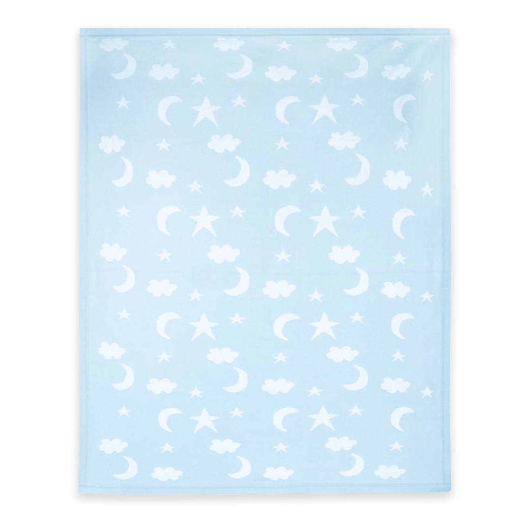 Moon &amp; Stars Dream Organic Baby Jacquard Knit Blanket
