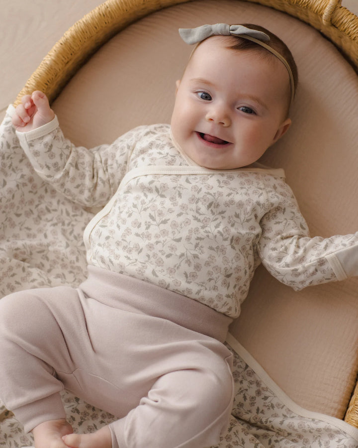 ORGANIC Side Snap Bodysuit + Pant Set Floret