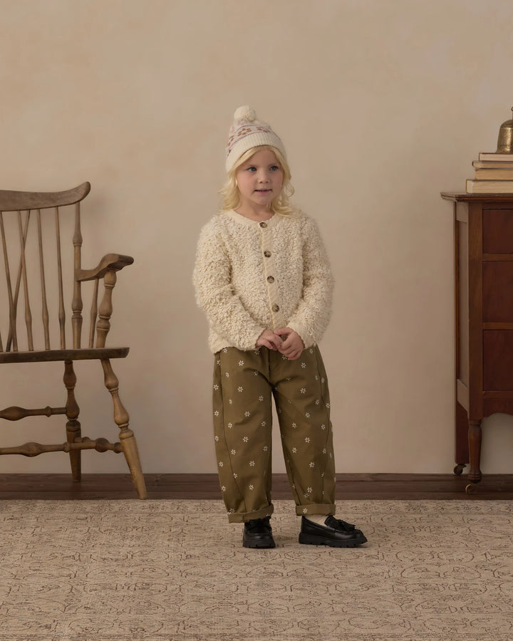 Barrel Pant Embroidered Daisies