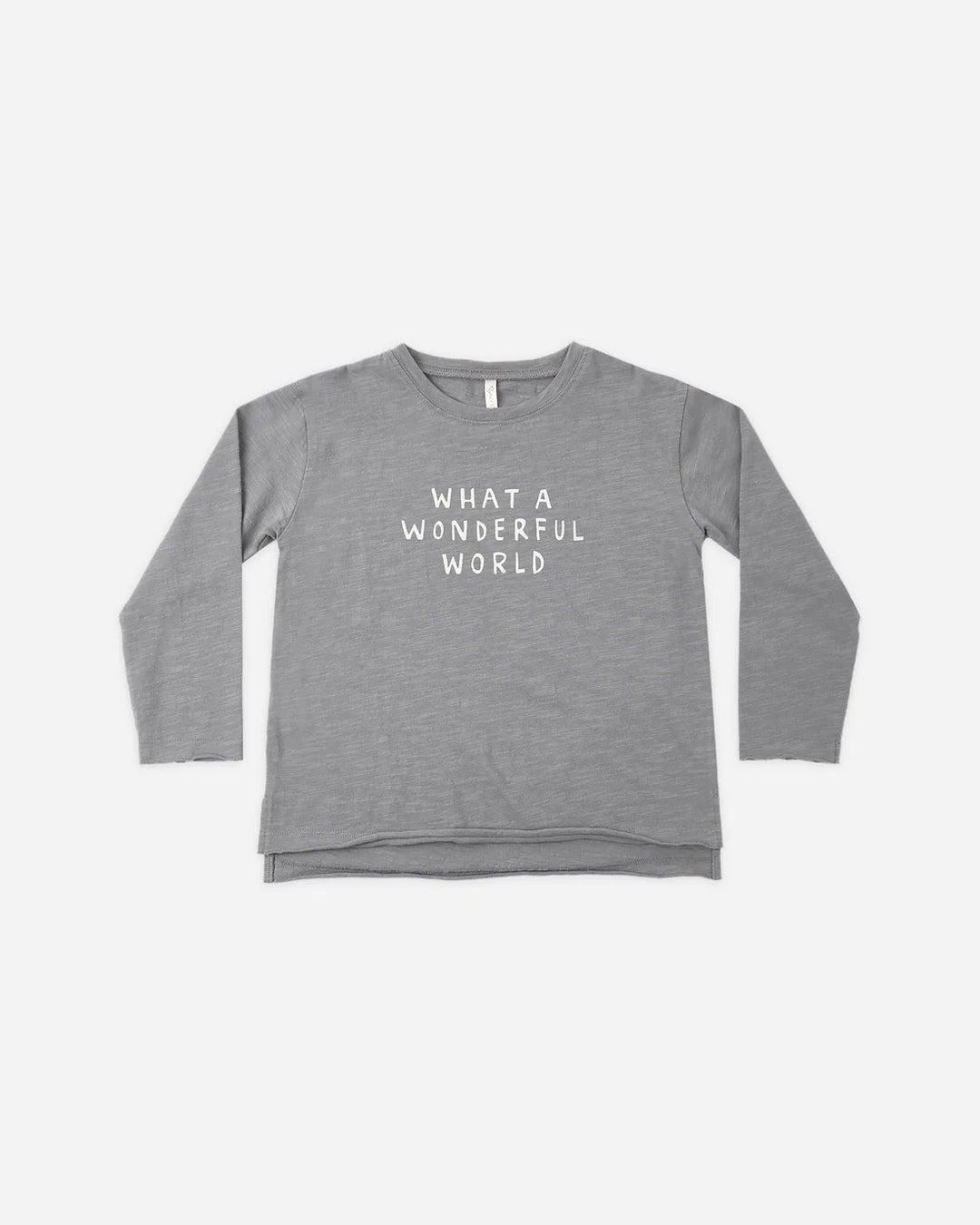 Raw Edge Long Sleeve Tee Wonderful World