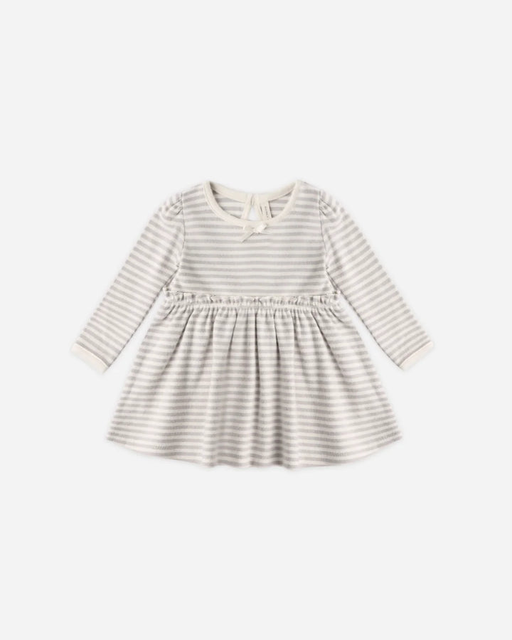 ALDA DRESS FOG STRIPE