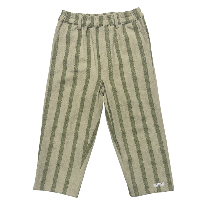 Mazen Organic Trousers • Green Striped
