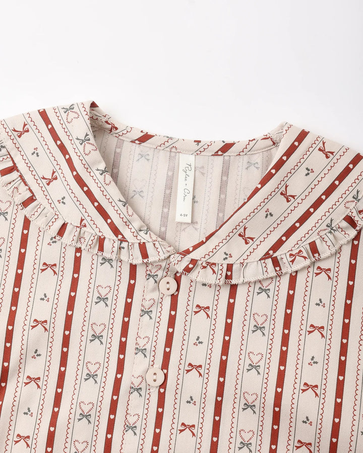 Ruffle Pajamas Candy Cane Lane