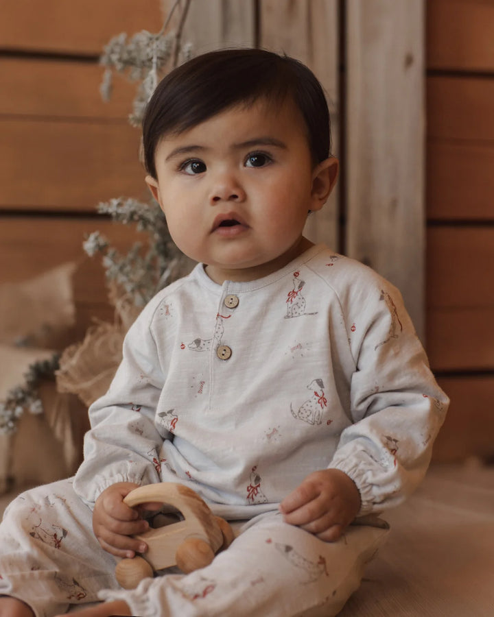 Henley Jumpsuit Dalmatian