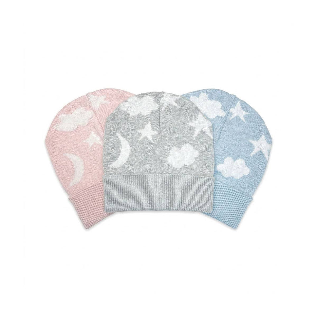 Moon &amp; Stars Dream Knit Round Baby Beanie (Organic Cotton)
