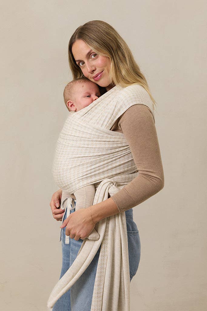 SOLLY BABY Cream Houndstooth Wrap
