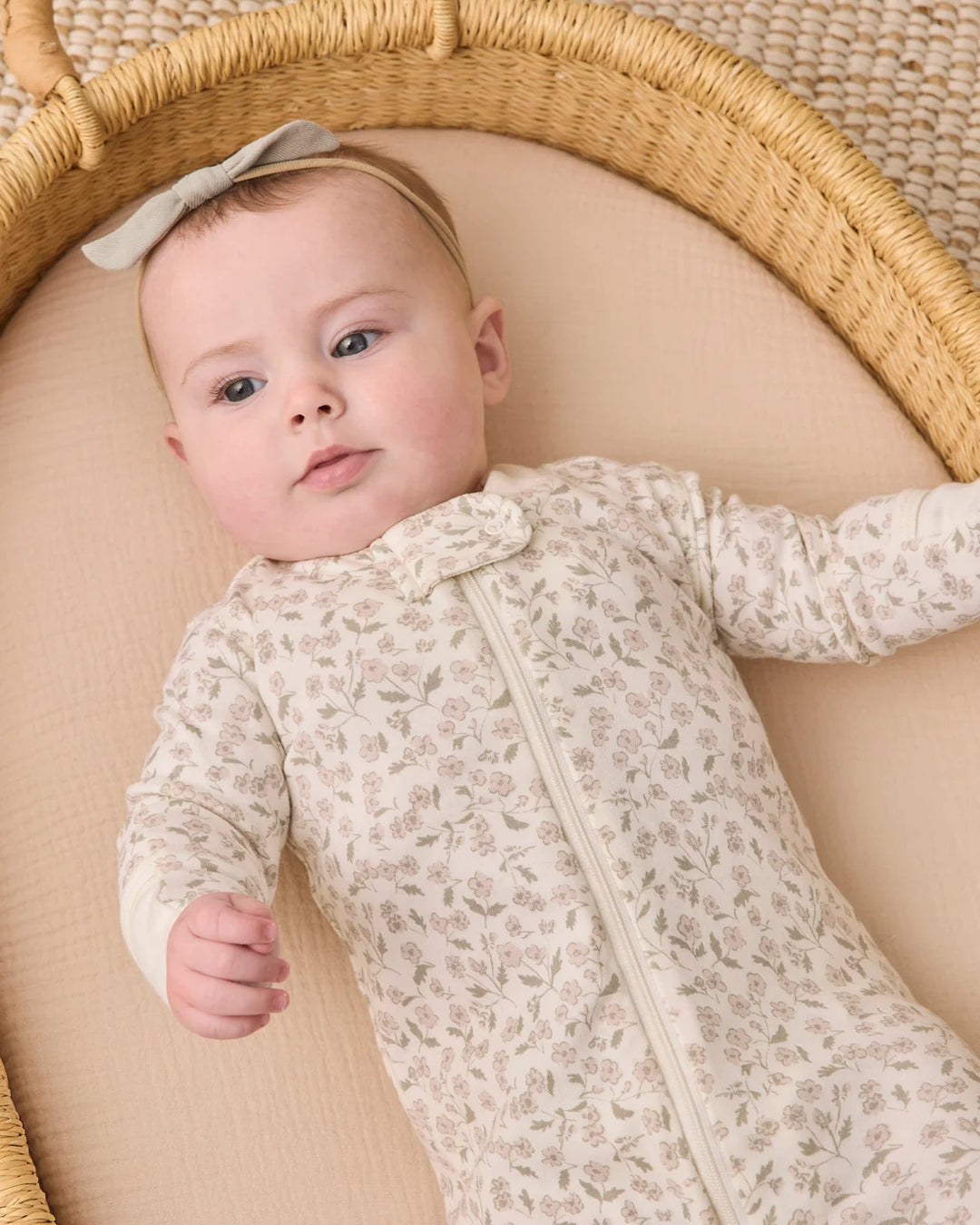 ORGANIC Zip Long Sleeve Sleeper Footie Floret