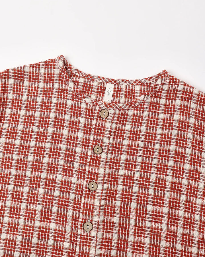 Relaxed Woven Jumpsuit Vintage Plaid