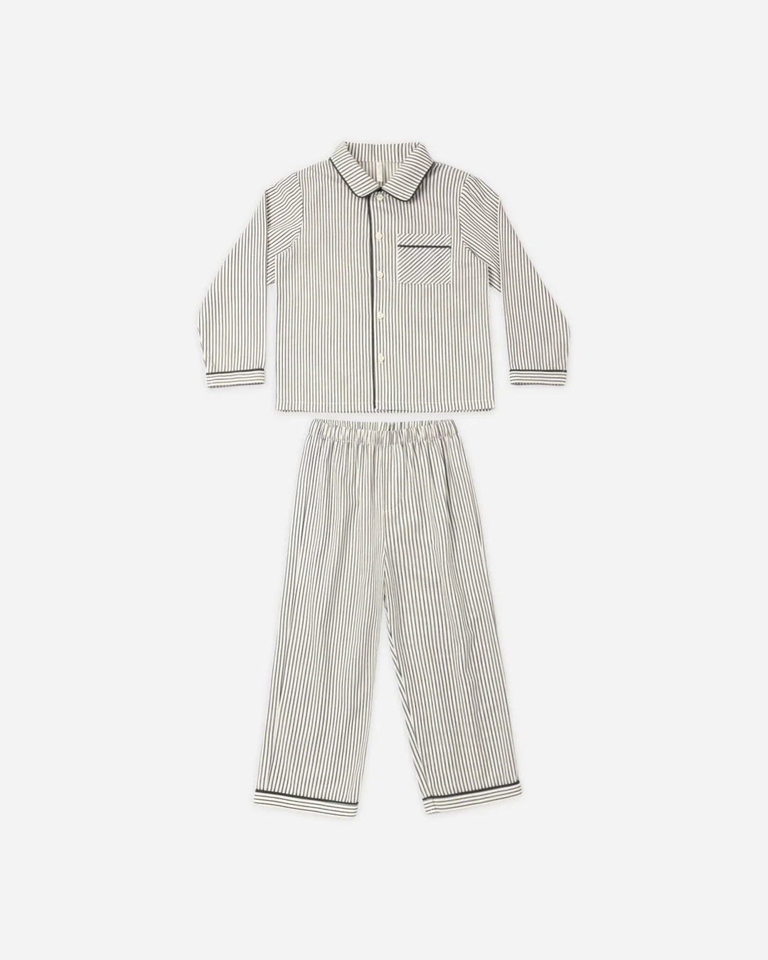 Long Sleeve Pajamas Evergreen Stripe