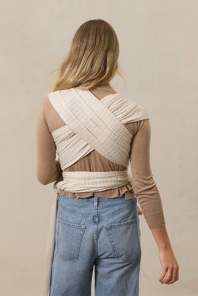 SOLLY BABY Cream Houndstooth Wrap