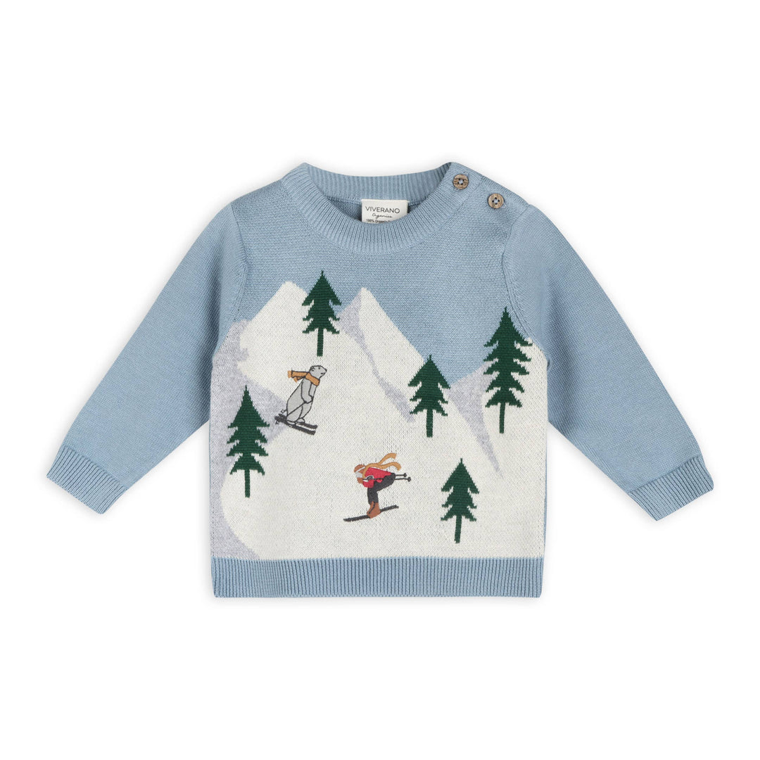 Ski Knit Baby Pullover Sweater &amp; Pant Set (Organic Cotton)