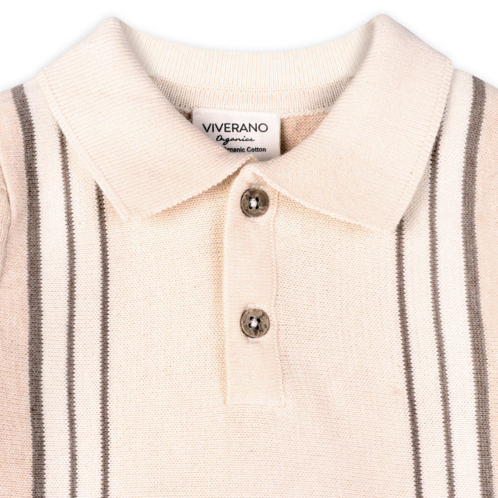 ORGANIC Classic Stripe Polo Knit Set