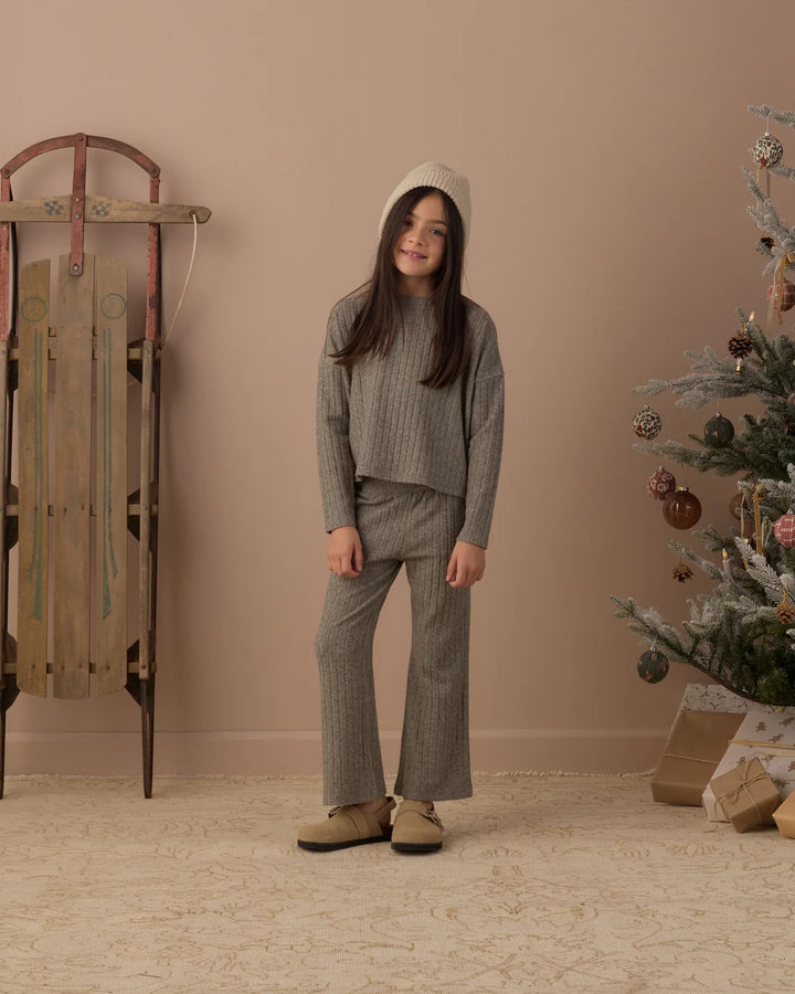 Cozy Rib Knit Set Evergreen